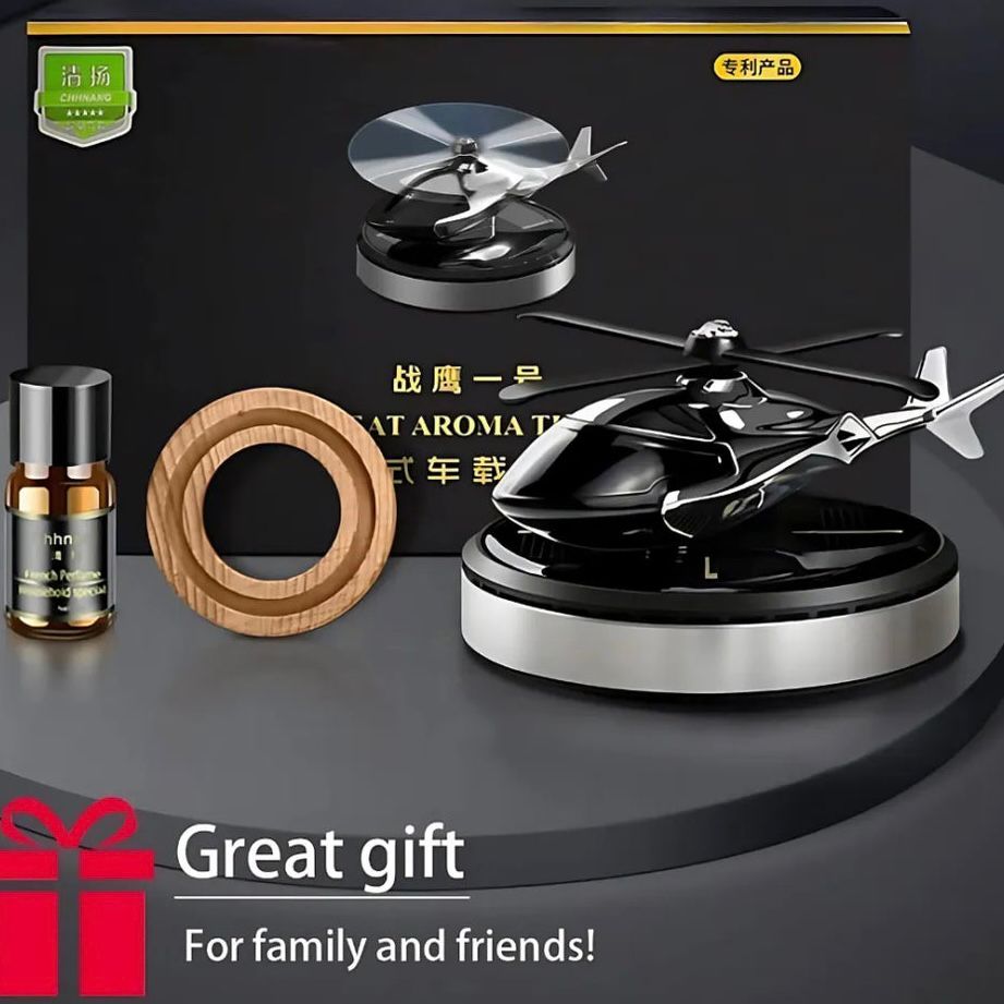 Helicopter Alloy Solar Car Air Perfume Diffuser